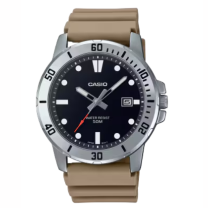 Casio General MTP-VD01-5EV Beige Resin Band Men Watch